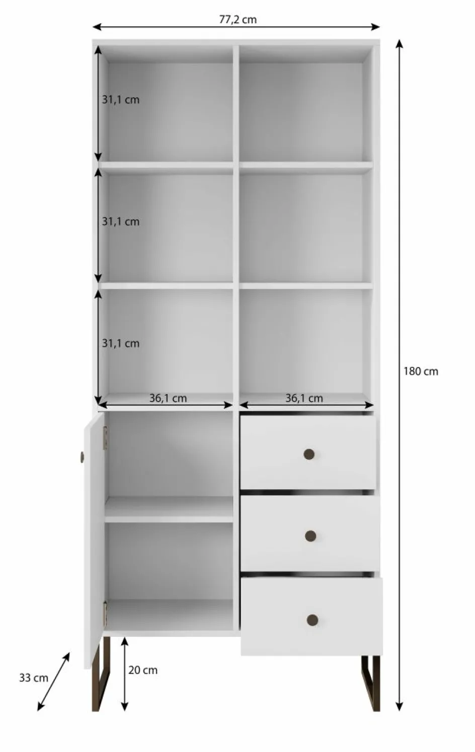 Meubella Boekenkasten|Boekenkasten^Lyndall