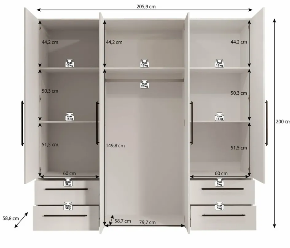 Meubella Kledingkasten^Mayen