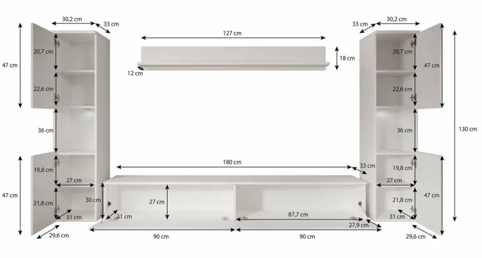Meubella Wandmeubels^Pure XL